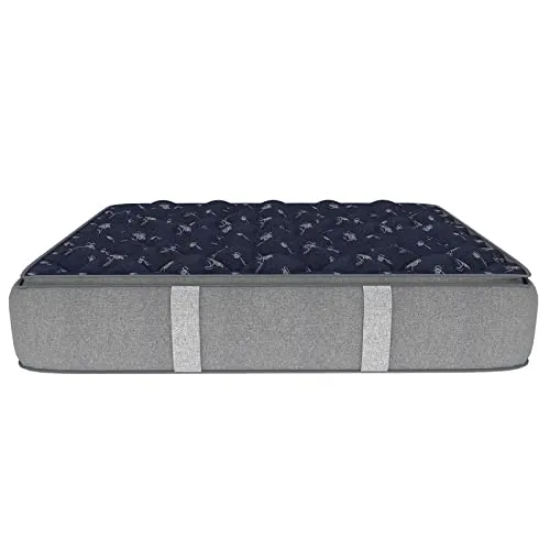 SLEEPSPA BY COIRFIT Euphoria Normal Top 10 Inch Single Size Bonnell Spring Mattress with 6 year Warranty | Orthopedic Pro - Doctor Recommended | Pressure Relieving | PU Foam for Support(Blue,72X30X10)